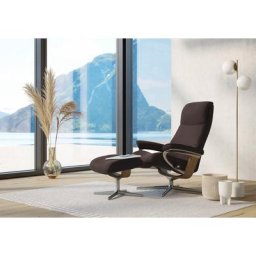 Stressless® Fußhocker View, mit Cross Base, Größe S, M & L, Holzakzent Eiche