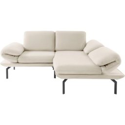 DOMO collection Ecksofa New York, wahlweise mit Arm- und Rückenfunktion, mit Winkelfuß aus Metall
