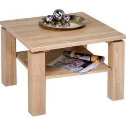 PRO Line Couchtisch, aus Holz, mit Ablageboden, wahlweise mit Holzplatte oder Einlage