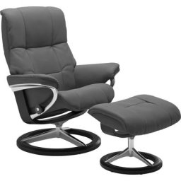 Stressless® Relaxsessel Mayfair (Set, Relaxsessel mit Hocker), mit Hocker, mit Signature Base, Größe S, M & L, Gestell Schwarz