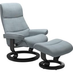Stressless® Relaxsessel View (Set, Relaxsessel mit Hocker), mit Classic Base, Größe M,Gestell Schwarz