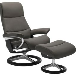 Stressless® Relaxsessel View (Set, Relaxsessel mit Hocker), mit Signature Base, Größe M,Gestell Schwarz