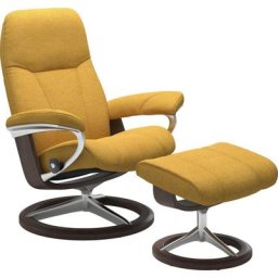 Stressless® Relaxsessel Consul (Set, Relaxsessel mit Hocker), mit Hocker, mit Signature Base, Größe M, Gestell Wenge