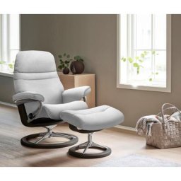 Stressless® Relaxsessel Sunrise (Set, Relaxsessel mit Hocker), mit Signature Base, Größe S, Gestell Wenge