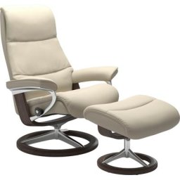 Stressless® Relaxsessel View (Set, Relaxsessel mit Hocker), mit Signature Base, Größe S,Gestell Wenge