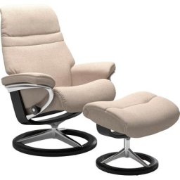 Stressless® Relaxsessel Sunrise (Set, Relaxsessel mit Hocker), mit Signature Base, Größe L, Gestell Schwarz