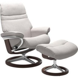 Stressless® Relaxsessel Sunrise (Set, Relaxsessel mit Hocker), mit Signature Base, Größe S, Gestell Wenge