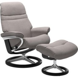 Stressless® Relaxsessel Sunrise (Set, Relaxsessel mit Hocker), mit Signature Base, Größe L, Gestell Schwarz