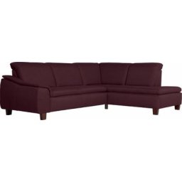 Max Winzer® Ecksofa Alessio, mit abgerundeter Rückenlehne, Ottomane wahlweise links oder rechts