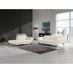 Egoitaliano Polstergarnitur Sueli, (Set), bestehend aus Sofa und Recamiere, Kopfteilverstellung, Bezug Leder