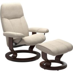 Stressless® Relaxsessel Consul (Set, Relaxsessel mit Hocker), mit Hocker, mit Classic Base, Größe M, Gestell Braun