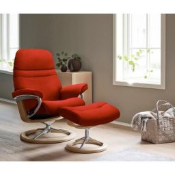 Stressless® Relaxsessel Sunrise (Set, Relaxsessel mit Hocker), mit Signature Base, Größe M, Gestell Eiche