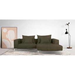 Guido Maria Kretschmer Home&Living Ecksofa JANTE, wahlweise Recamiere links oder rechts, mit Chromfüßen