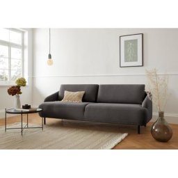 andas 3-Sitzer Bendik, Füße aus schwarzem Metall, Design by Morten Georgsen