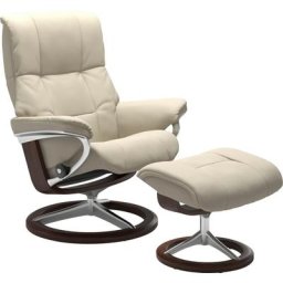 Stressless® Relaxsessel Mayfair (Set, Relaxsessel mit Hocker), mit Hocker, mit Signature Base, Größe S, M & L, Gestell Braun