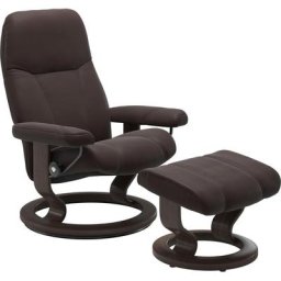 Stressless® Relaxsessel Consul (Set, Relaxsessel mit Hocker), mit Hocker, mit Classic Base, Größe S, Gestell Wenge
