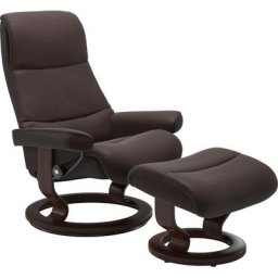 Stressless® Relaxsessel View (Set, Relaxsessel mit Hocker), mit Classic Base, Größe L,Gestell Braun