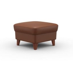 machalke® Hocker amadeo, Lederhocker mit wengefarbenen Beinen