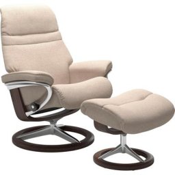 Stressless® Relaxsessel Sunrise (Set, Relaxsessel mit Hocker), mit Signature Base, Größe M, Gestell Wenge