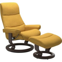 Stressless® Relaxsessel View (Set, Relaxsessel mit Hocker), mit Classic Base, Größe S,Gestell Wenge