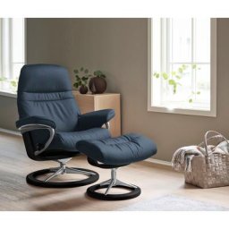 Stressless® Relaxsessel Sunrise (Set, Relaxsessel mit Hocker), mit Signature Base, Größe S, Gestell Schwarz