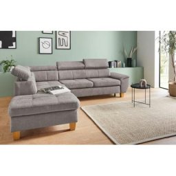 exxpo - sofa fashion Ecksofa, inklusive Kopfteilverstellung, wahlweise Bettfunktion und Bettkasten
