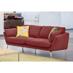 W.SCHILLIG 2-Sitzer softy, mit dekorativer Heftung im Sitz, Füße Chrom glänzend