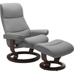 Stressless® Relaxsessel View (Set, Relaxsessel mit Hocker), mit Classic Base, Größe M,Gestell Braun