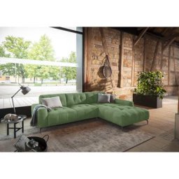 W.SCHILLIG Ecksofa wilson, Spar-Set, inklusive Hocker, mit Absteppungen, Füße Schwarz, Breite 292 cm