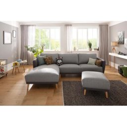 Home affaire Hocker Ida, mit Holzfüßen