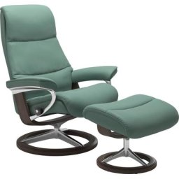 Stressless® Relaxsessel View (Set, Relaxsessel mit Hocker), mit Signature Base, Größe M,Gestell Wenge