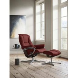 Stressless® Relaxsessel Mayfair (Set, Relaxsessel mit Hocker), mit Hocker, mit Cross Base, Größe S, M & L, Holzakzent Wenge