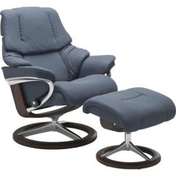 Stressless® Relaxsessel Reno (Set, Relaxsessel mit Hocker), mit Hocker, mit Signature Base, Größe S, M & L, Gestell Wenge