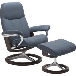 Stressless® Relaxsessel Consul (Set, Relaxsessel mit Hocker), mit Hocker, mit Signature Base, Größe L, Gestell Wenge