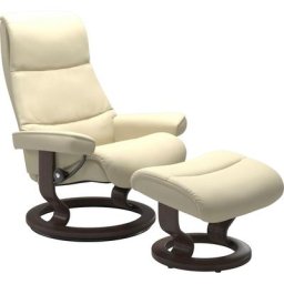 Stressless® Relaxsessel View (Set, Relaxsessel mit Hocker), mit Classic Base, Größe M,Gestell Wenge