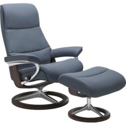 Stressless® Relaxsessel View (Set, Relaxsessel mit Hocker), mit Signature Base, Größe L,Gestell Wenge
