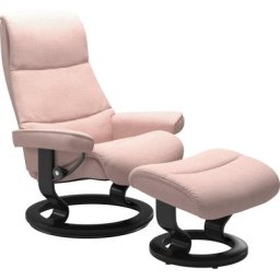 Stressless® Relaxsessel View (Set, Relaxsessel mit Hocker), mit Classic Base, Größe S,Gestell Schwarz