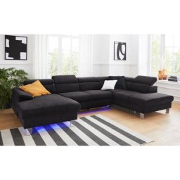 COTTA Polstergarnitur Komaris, (Set), Set: bestehend aus Wohnlandschaft und Hocker, Kopfteilverstellung
