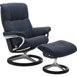 Stressless® Relaxsessel Mayfair (Set, Relaxsessel mit Hocker), mit Hocker, mit Signature Base, Größe S, M & L, Gestell Schwarz