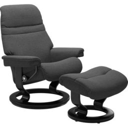 Stressless® Relaxsessel Sunrise (Set, Relaxsessel mit Hocker), mit Classic Base, Größe S, Gestell Schwarz