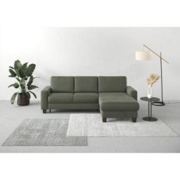 Home affaire Ecksofa Summer, mit Recamiere, mit oder ohne Bettfunktion und Bettkasten, Cord-Bezug