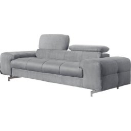 COTTA Polstergarnitur Mailand, Set: bestehend aus 2-Sitzer und Hocker, verchromten Metallfüße
