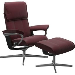 Stressless® Fußhocker Admiral, mit Cross Base, Größe M & L, Holzakzent Schwarz
