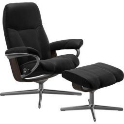Stressless® Fußhocker Consul, mit Cross Base, Größe S, M & L, Holzakzent Wenge