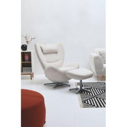 TOM TAILOR Loungesessel TOM PURE, mit Metall-Drehfuß in Chrom