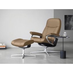 Stressless® Fußhocker Consul, mit Cross Base, Größe S, M & L, Holzakzent Schwarz
