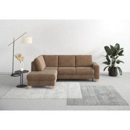 Home affaire Ecksofa Summer, mit Ottomane, wahlweise mit Bettfunktion und Bettkasten, Cord-Bezug