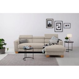Home affaire Ecksofa, Polsterung für bis zu 140 kg pro Sitzfläche, incl. Kopfteilverstellung