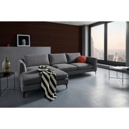 Places of Style Ecksofa Nixon, auch in Samtvelours, inkl. Rückenkissen