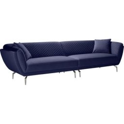 Leonique Big-Sofa Izabella, mit Steppung und extra hohen Füßen, inklusive dekorativen Wendekissen